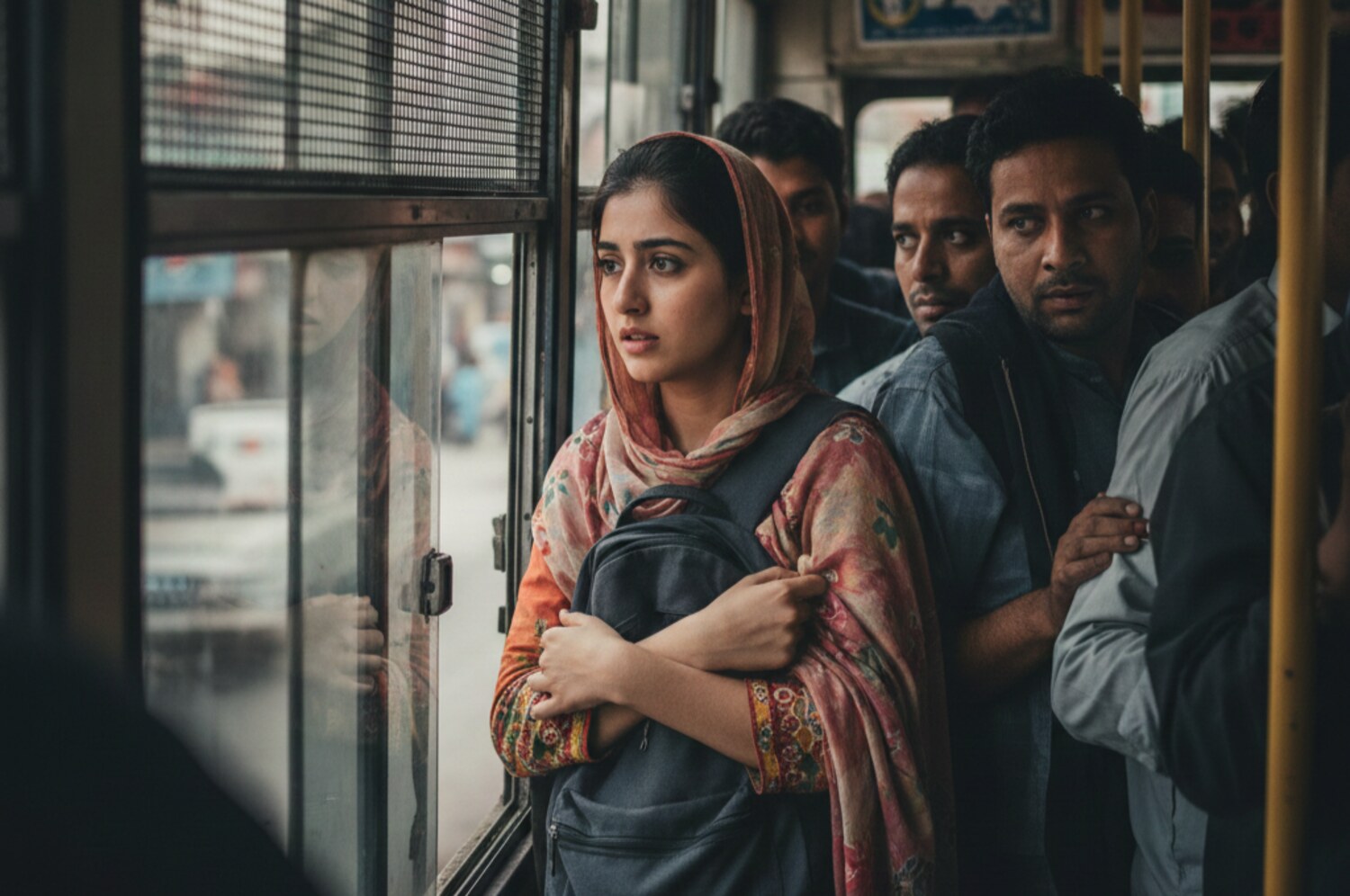 Passenger feeling unsafe while traveling in public transport in Pakistan