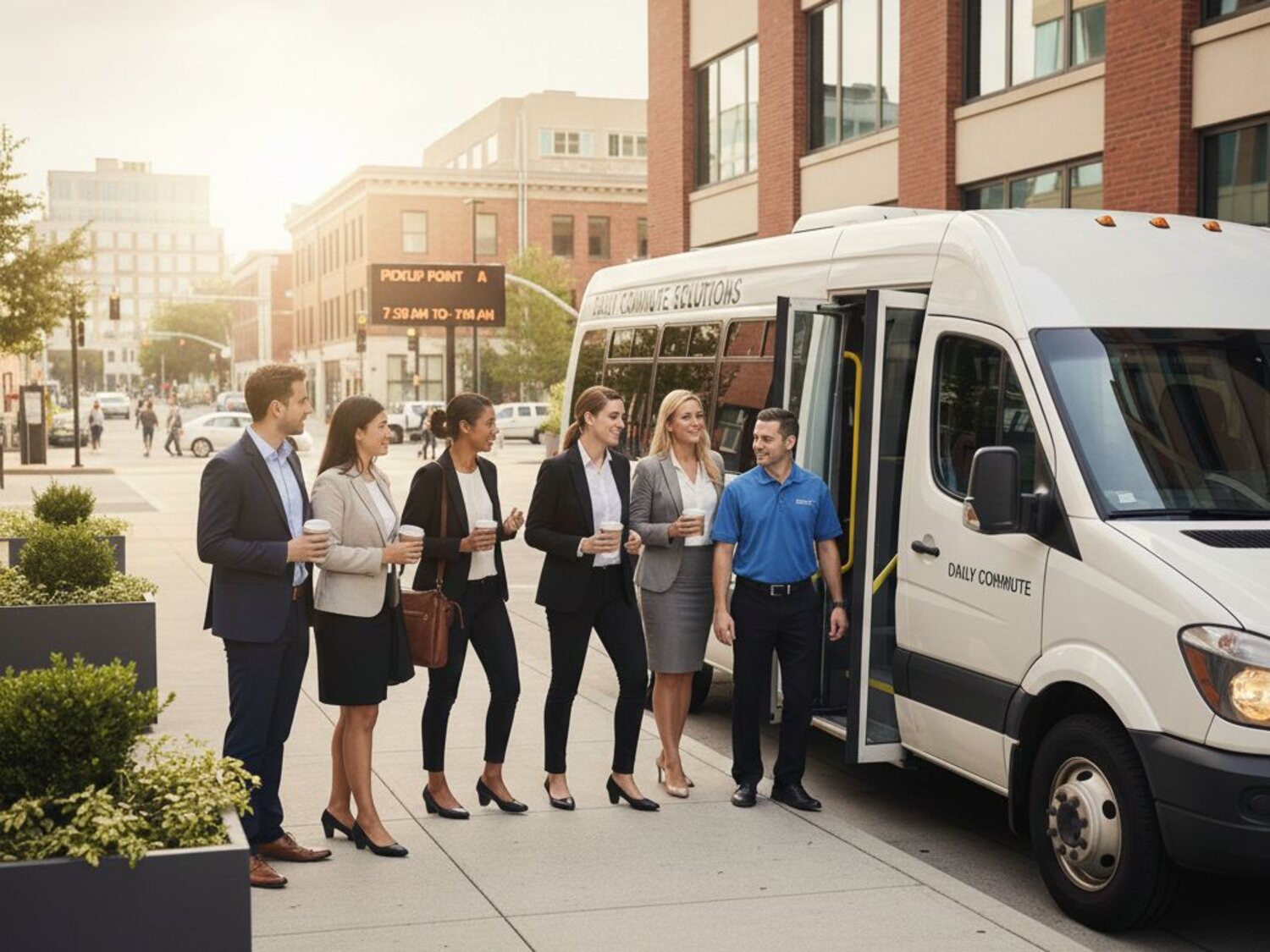 Scheduled pick and drop service providing reliable daily commute